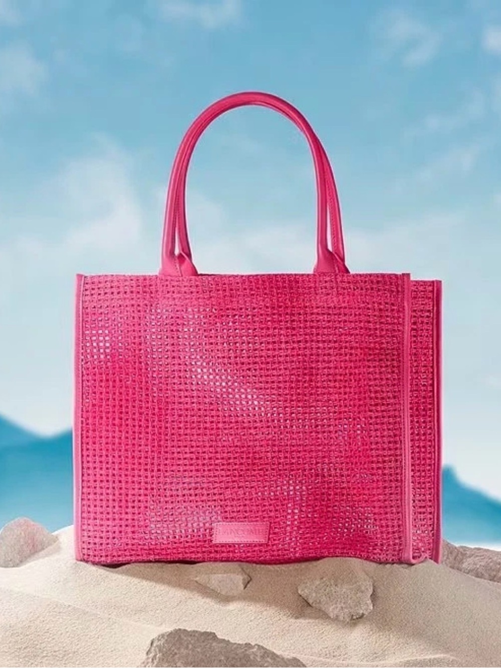 Lancome Pink Woven Tote